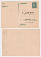 97988 DR Ganzsachen Postkarte P176 Zudruck J.Sigel & Sohn Farbenfabrik Heilbronn - Briefkaarten