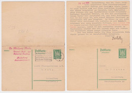 97936 DR Ganzsachen Postkarte P163 Dr. Wolfgang Mathy Lehrmittel Heidelberg 1928 - Briefkaarten