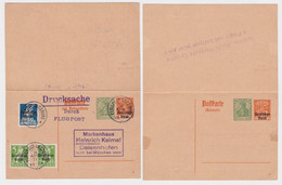 97916 DR Ganzsachen Postkarte PZD42 Flugpost Augsburg 1922 - Cartes Postales