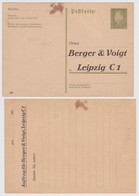 97886 DR Ganzsachen Postkarte P199 Zudruck Auftrag Berger & Voigt Leipzig - Briefkaarten