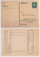 97883 DR Ganzsachen Postkarte P181 Zudruck Auftragsliste Furche-Verlag Berlin - Briefkaarten