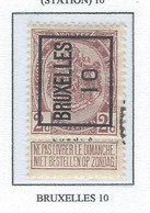 Préo Roulette 1910   -   COB 82  MNH  TYPO -  (2c. Brun Lilacé BRUXELLES  10) (Pos A) - Rolstempels 1910-19