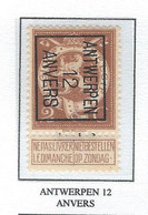 Préo  1912   -   COB 109 MNH TYPO -  (2c. Brun ANTWERPEN  12  ANVERS) (Pos B) - Typografisch 1912-14 (Cijfer-leeuw)