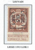 Préo  1913   -   COB 109 MNH TYPO -  (2c. Brun LIEGE I  1913  LUIK I) (Pos B) - Typografisch 1912-14 (Cijfer-leeuw)