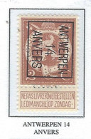 Préo  1914   -   COB 109 MNH TYPO -  (2c. Brun ANTWERPEN  14  ANVERS) (Pos B) - Typografisch 1912-14 (Cijfer-leeuw)