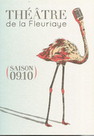 F45 Cpa / CARTE CPM Publicitaire PUB Advertising Card Cart' Com THEATRE La FLEURIAYE  CARQUEFOU FLAMAND ROSE MICRO - Hippopotamuses
