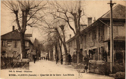 CPA AK ALBENS - Quartier De La Gare - Les Hotels (651841) - Albens