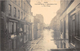 14-CAEN- CRUE DE L'ORNE, 1er DECEMBRE 1910- RUE D'AUGE - Caen