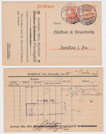 34852 DR Ganzsachen Postkarte P110 Zudruck Hilckner & Kruschwitz Zwickau 1919 - Entiers Postaux