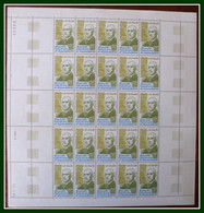 Feuille Nouvelle Calédonie N° PA 208 ** MNH De Gaulle Coin Daté 1980 (cote XXX) - Collections, Lots & Series