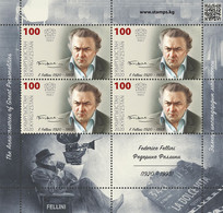 KYRGYZSTAN 2020 KEP 154 FEDERICO FELLINI MINT MINIATURE SHEET ** ONLY 1250 ISSUED - Cinéma