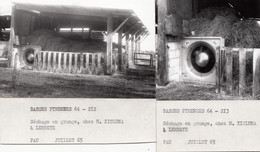Lembeye 64 - Appareil Séchage En Grange - Exploitation Ferme De M. Xicluna - Lot De 2 Photographies 1965 - Lembeye
