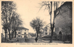 38-CREMIEU- PROMENADE DES TILLEULS ET PORTE DE LA LOI - Crémieu