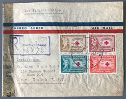 Equateur, Série Croix-rouge 1944 Sur Enveloppe Censurée De Quito 25.4.1945 Pour New York - (B2656) - Ecuador