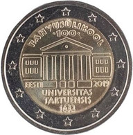 2 € Commemorativi Estonia 2019 “100º Anniv. Università Di Tartu” - Estonia