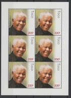 Togo 2018 Mi. ? M/S Joint Issue PAN African Postal Union Nelson Mandela Madiba 100 Years - Gezamelijke Uitgaven