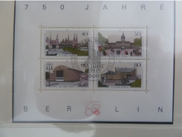 Deutsche Bundespost - Berlin - Bloc-Feuillet - 750 Jahre - BF 8 - Oblitéré - Année 1987 - - Blocks & Kleinbögen