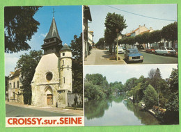 UR0612 CP CROISSY-SUR-SEINE  (Yvelines)  Le Prieuré  Le Boulevard De La Mairie  Les Bords De La Seine   PEUGEOT RENAULT - Croissy-sur-Seine