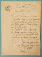 Le Massegros Florac Lozère 1921 Certificat Publication Mariage Rouvière (gendarme) Rosa Gal (Bruel Commune Des Vignes) - Manuscripts