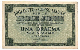 Colonie Italiane - Isole Jonie - 1 Dracma 1941 - Non Classificati