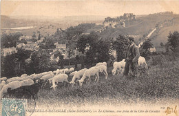 76-ARQUES-LA-BATAILLE- LE CHATEAU VUE PRISE DE LA CÔTE DE GRUCHET - Arques-la-Bataille