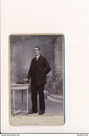 CDV D'homme Photographe LEON   à GRENOBLE ( Photo Format 6,5 X 10,5 Cm ) - Antiche (ante 1900)