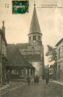 Auzances * Rue Et Vue Sur L'église * Hôtel De Ville , Mairie * Halle - Auzances