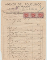 DOCUMENTO DI VENDITA F.LLI  FIOCCHI  ROMA - Italy