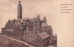 A3846 - WESTMINSTER CATHEDRAL GENERAL VIEW 1931 VINTAGE POSTCARD USED - Westminster Abbey