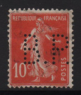 Perforation BP 159 - Banque Privee - 10c Type Semeuse - Indice 4 - Other & Unclassified