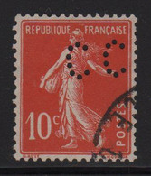 Perforation CC 36 - Credit Commercial De France - 10c Type Semeuse - Indice 2 - Andere & Zonder Classificatie