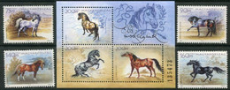 HUNGARY 2006 Racehorses Set And Block MNH / **.  Michel 5093-96 + Block 304 - Ongebruikt