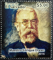 El Salvador, 2016, MI 2670, The 100th Anniversary Of The Death Of Enrique Drews, Musician, 1v, MNH - Musique