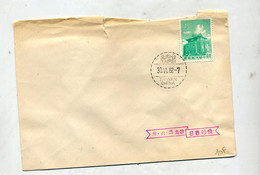 Lettre Cachet Taiwan Sur Palais - Covers & Documents