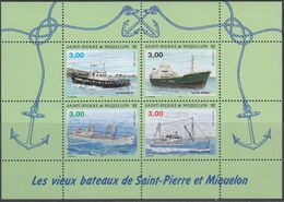 St. Pierre Et Miquelon 1996 - Ships - Miniature Sheet Mi Block 4 (712-715) ** MNH - Blocks & Kleinbögen