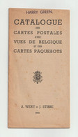 BELGIQUE, Catalogue Des CARTES POSTALES Avec VUES De BELGIQUE Et Des CARTES PAQUEBOTS, Wery & Stibbe 1944 - Enteros Postales