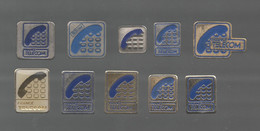 PINS PIN'S  422 FRANCE TELECOM LOGO TOUS DIFFERENTS   LOT 10 PINS - Airships