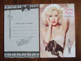 Christina Aguilera Royal Desire Parfum Carte Postale Edition Shelly Israel - Modernes (à Partir De 1961)