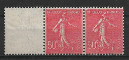 France 1926 N°199k* Variété C Fermé = 50° - Unused Stamps