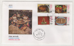 TURKEY,TURKEI,TURQUIE,TURKISH CUISINE 1994,  FDC - Storia Postale
