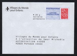France PAP Prêt à Poster Réponse Postréponse Type Lamouche 155 X 110  Village Du Monde Pour Enfants - PAP: Ristampa/Lamouche