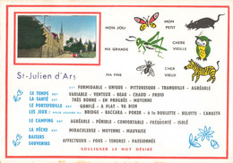 86 Saint Julien D' Ars Carte Fantaisie Souligner Le Mot Désiré + Carte Photo - Saint Julien L'Ars