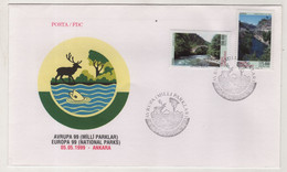 TURKEY,TURKEI,TURQUIE ,EUROPA 99 NATIONAL PARKS 1999 ,FDC - Storia Postale