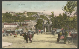 Fiume (Rijeka) Via Fiumara. Very Old PPC From 1908, Sent To Leiden, Holland. - Croatia