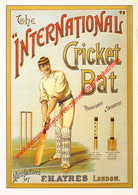 The International Cricket Bat - F. Hayres London - Retro Affiche - Cricket