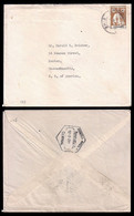 1921 - Bihé Angola To Massachusetts, U.S.A Franked With 1 Ceres Stamp Of 1914 Issue. - Angola