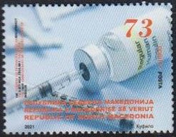 NORTH MACEDONIA, 2021, STAMP, # - 100 YEARS INSULIN + - Drugs