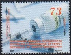 NORTH MACEDONIA, 2021, STAMP+FDC, # - 100 YEARS INSULIN + - Droga