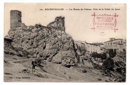 ROCHETAILLEE ---1912 -- Les Ruines Du Chateau  - Coté De La Vallée Du Janon (animée)....cachet.Hotellerie.....à Saisir - Rochetaillee