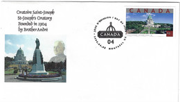 CANADA 2004 SOUVENIR COVER ST.JOSEPH ORATORY CENTENNIAL - Commemorative Covers